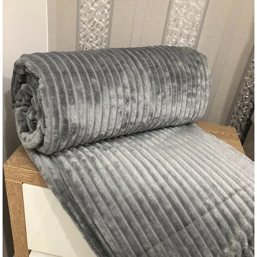 Camp Blanket Woolly Mammoth Woolen Co. Merino Wool Gray 66x9