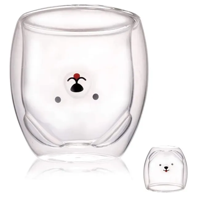 Taza De Vidrio Doble Pared En Forma De Perro