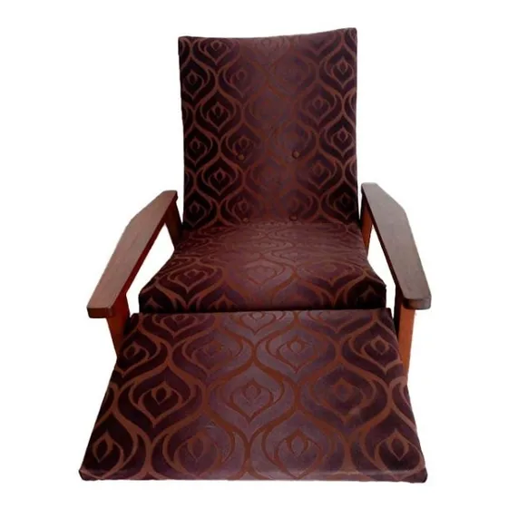 Antiguedades Silla Reclinable Color Marrón  