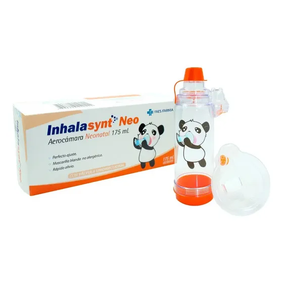 Inhalasynt Aerocámara Neonatal 175ml Válvula Unidireccional para Inhalación