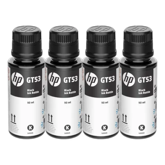Tintas Para Impresora Hp Gt53 (1vv22al) Negro 90ml 4 Piezas