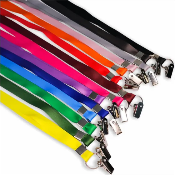 10 Cordões Para Crachá 15mm Poliester Premium Jacaré