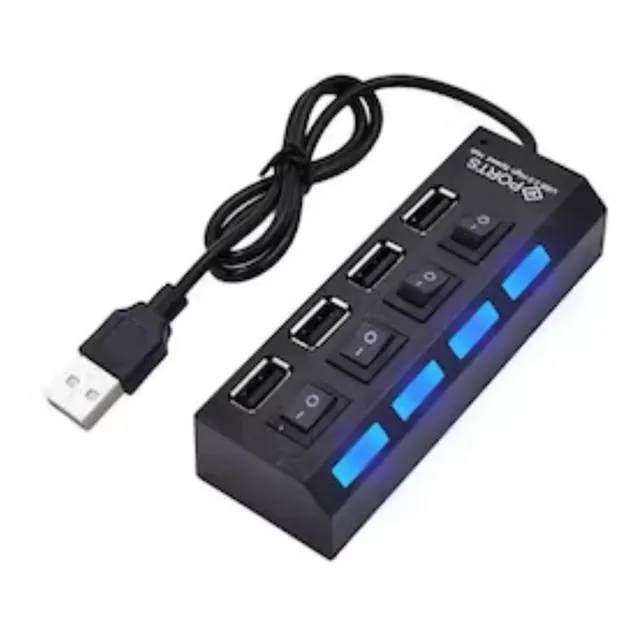 Hub 4 Puertos Usb 2.0 Para Pc.