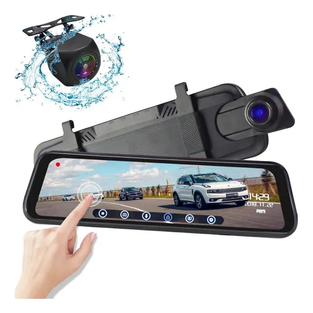 Espejo Retrovisor Pantalla Tactil +  Camara Retroceso 1080p