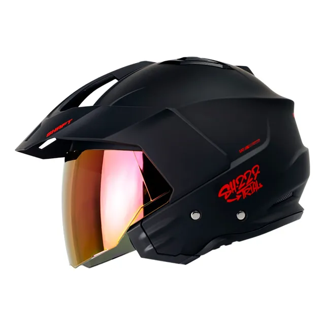 Casco Sh-227 Trial Solid Negro