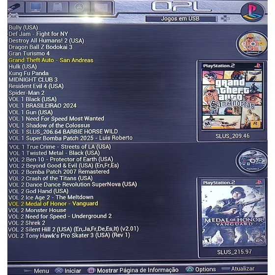 Kit Opl Ps2 | Jogue Sem Leitor De Disco | 33 Jogos De Ps2
