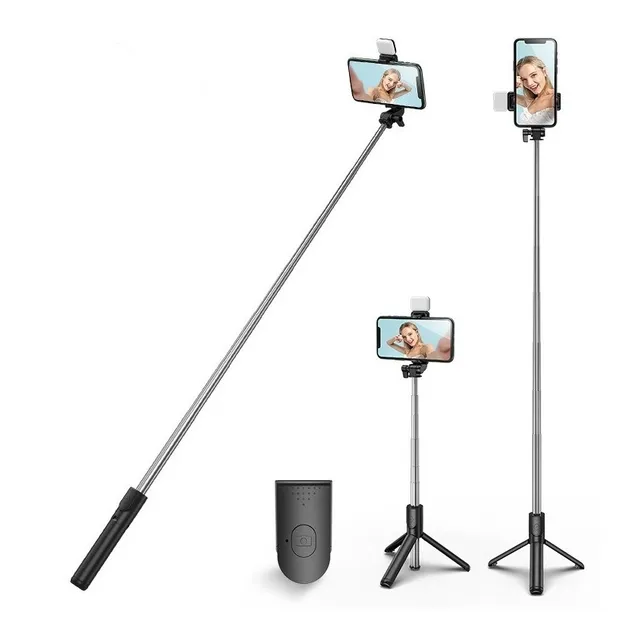 Bastón Selfie Trípode Con Luz Y Mando A Distancia Bluetooth