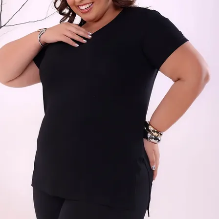 Blusa Feminina Plus Size Tapa Bumbum Para Treino E Academia
