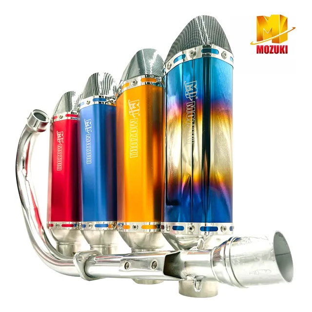 Muffler Escape Resonador Polimet Mozuki Varios Colores