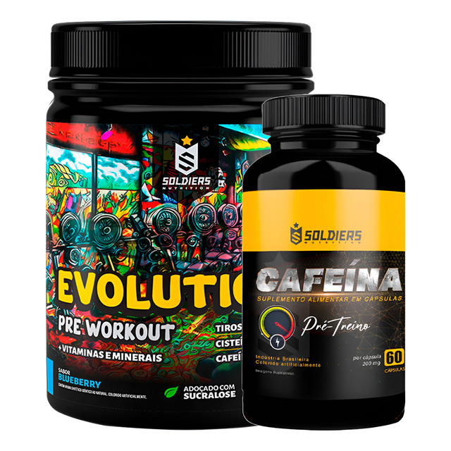 Kit: Evolution 300g + Cafeína 60 Caps - Soldiers Nutrition