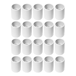 Kit 20 Luva Pvc Branco 1/2 Pol Emenda Condulete Eletroduto Kit 20 Luva Pvc Branco 1/2 Pol Emenda Condulete Eletroduto
