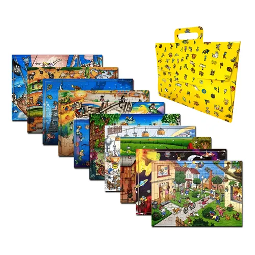 Puzzle Board Lavievert With 6 Sorting Trays 76x51 Cm Felt