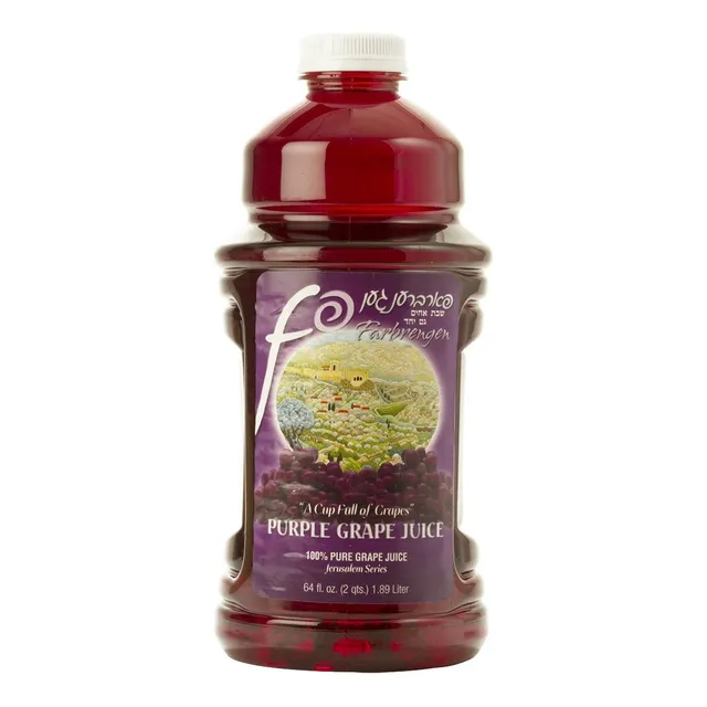 Jugo De Uva Farbrengen Kosher Natural Botella 1.89 Lts