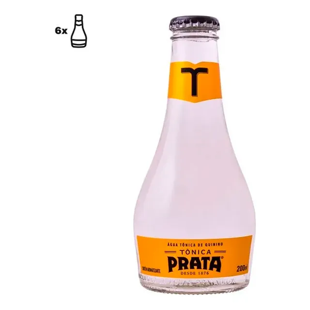 Água Tônica De Quinino Prata 200ml Pack C/6unid