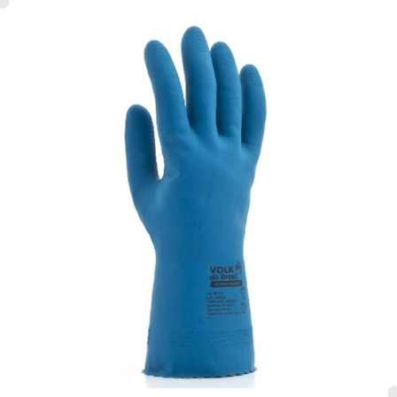 12 Pares Luva Limpeza Pesada Latéx Verniz Silver Azul - Volk 12 Pares Luva Limpeza Pesada Latéx Verniz Silver Azul - Volk