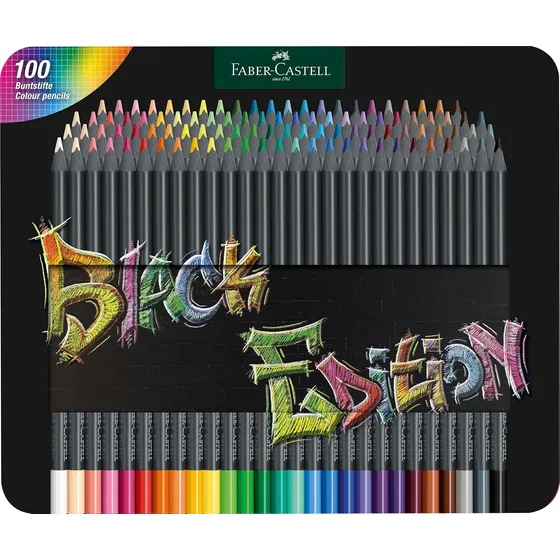 Lápices De Colores Black Edition 100 Unidades, Suaves