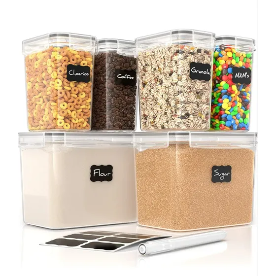 Envases Potes Herméticos De Cocina Alimentos 6 Piezas