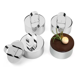 4 Juegos Anillos Acero Inoxidable/molde Para Pasteles 4 Juegos Anillos Acero Inoxidable/molde Para Pasteles