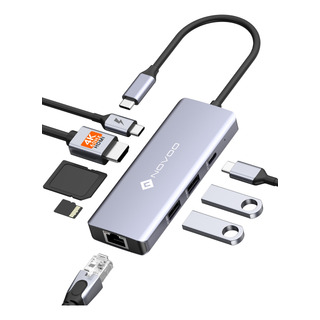 8 En 1 Adaptador Hub Usb Tipo C Ethernet Para Macbook Pro 8 En 1 Adaptador Hub Usb Tipo C Ethernet Para Macbook Pro