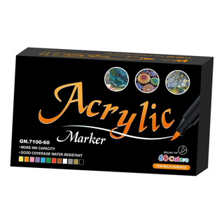 Juego De Marcadores De Pintura Acrílica, 60 Colores Juego De Marcadores De Pintura Acrílica, 60 Colores