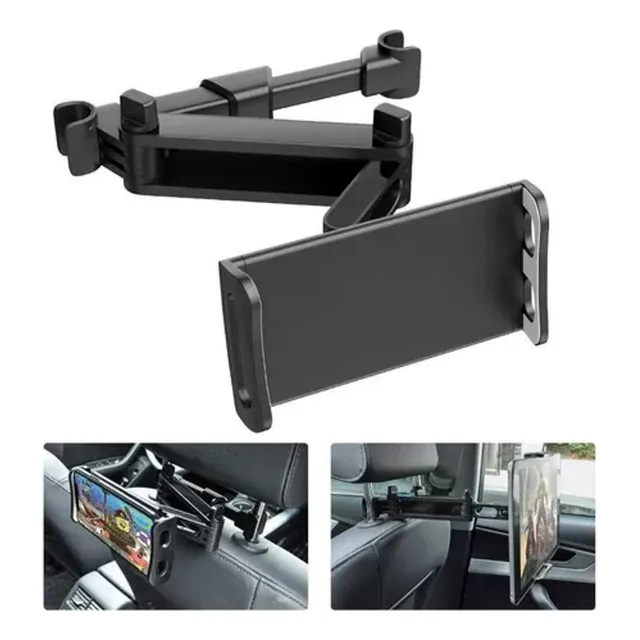 Soporte Ajustable De Celular Y Tablet Giro 360° Para Asiento Color Negro