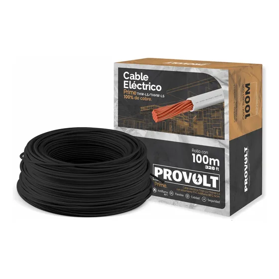 Cable Calibre 10 De Cobre Thw-ls/thhw-ls 100m Nom Provolt