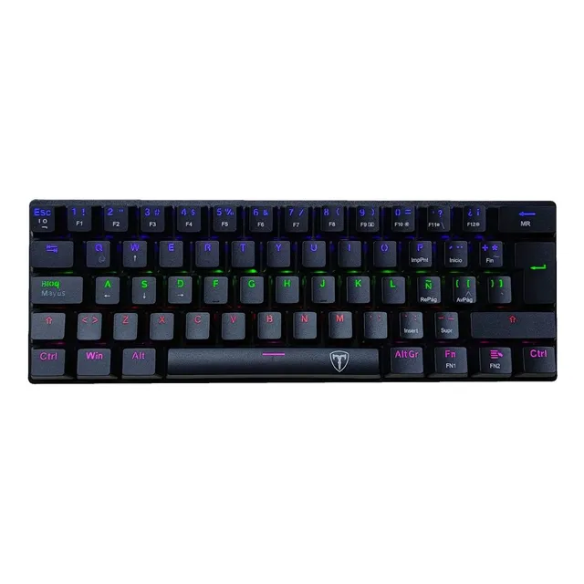 Teclado T-dagger Arena Rainbow Spanish T-tgk321-br Black 