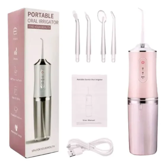 Irrigador oral portátil con chorro de agua para limpieza de higiene bucal | Cuotas sin interés