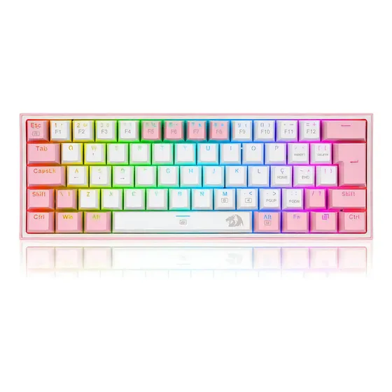 Teclado Mecânico Gamer Compacto Redragon Fizz Sakura Lollipo