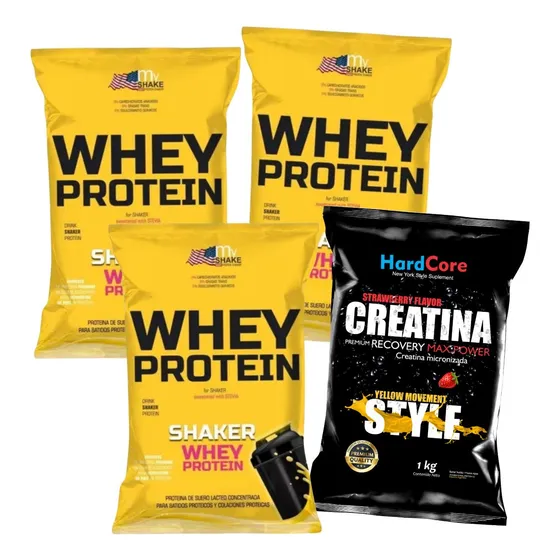 3 Wpc Proteina My Shake Con Stevia + 1k Creatina Hardcore
