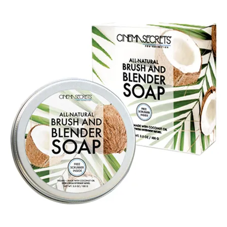 Jabón Vegano Natural Para Brochas Maquillaje Cinema Secrets 100g