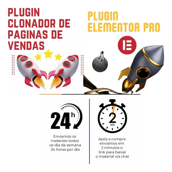 Plugin Clonador + 10.000 Ebooks Plr + Elementor - Ferramenta
