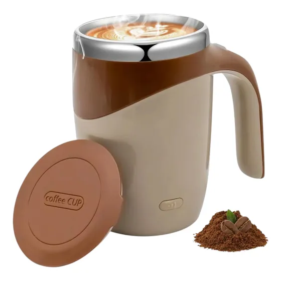 Taza Electrica Mezcladora Automatica Recargable Café Bebida