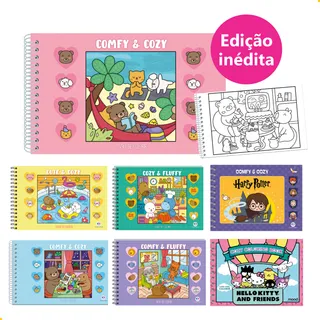 Livro De Colorir Bobbie Goods Comfy Cozy Capa Dura Desenhos Variados Folha Acetato Papel Gramatura 180g Edição Inédita Livro De Colorir Bobbie Goods Comfy Cozy Capa Dura Desenhos Variados Folha Acetato Papel Gramatura 180g Edição Inédita