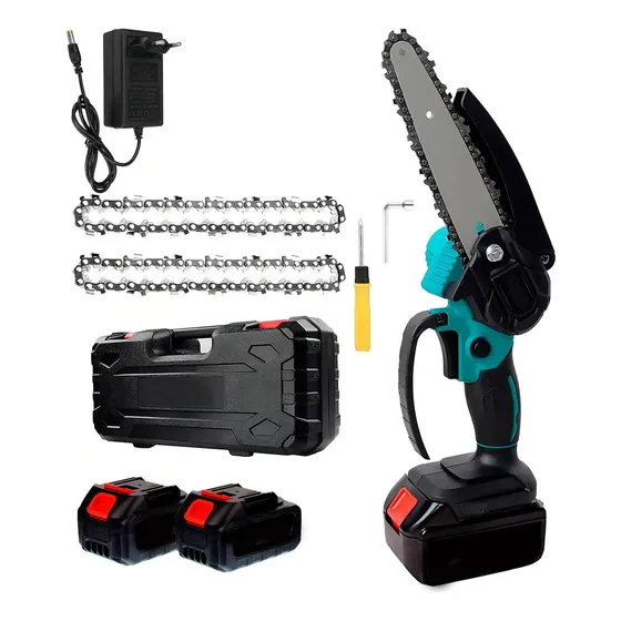 Mini Motosierra Electrica Maletín Baterías Y Cadenas - Otec
