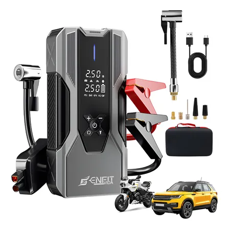 Auxiliar Partida Bateria Portátil Emergência Compressor Ar.