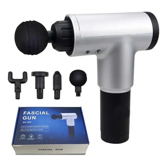 Masajeador Muscular Con 4 Accesorios Fascial Gun