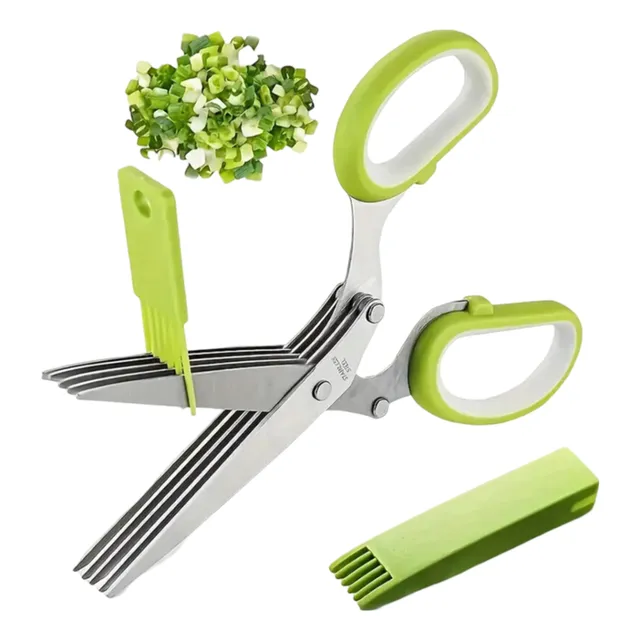Tijeras Multiusos De Acero Inoxidable 5 Cuchillas En 1