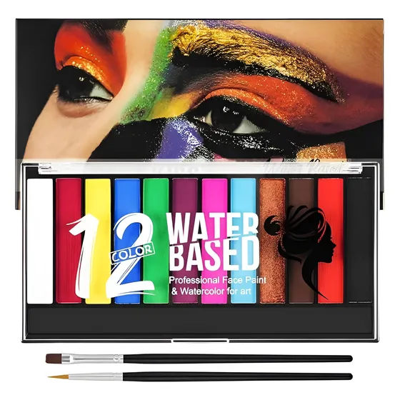 Face Paint Maquillaje Artístico 12 Colores Acuarelables
