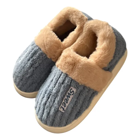 Pantuflas Mujer Invierno Felpa Con Chiporro