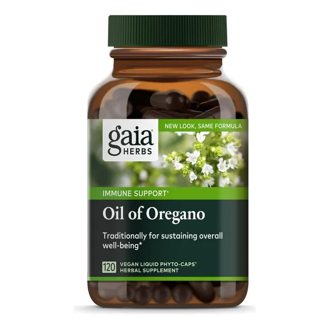 Aceite De Orégano Gaia Herbs 120 Fito-cápsulas Sabor Sin Sabor