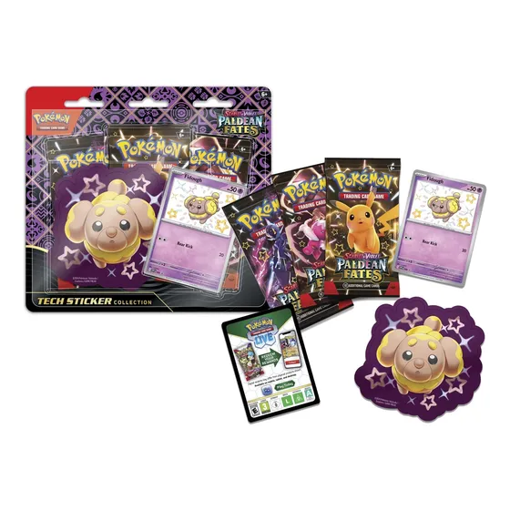 Pokemon Tcg Paldean Fates Sticker Box Fidough En Español