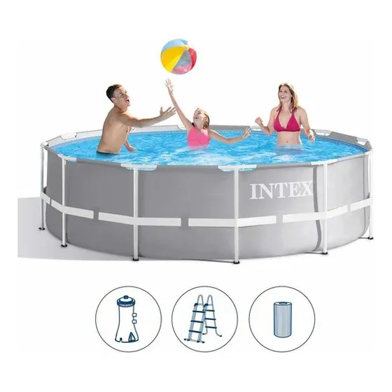 Piscina Moderna Estructural Redonda 3.66mx99cm C/ Escalera