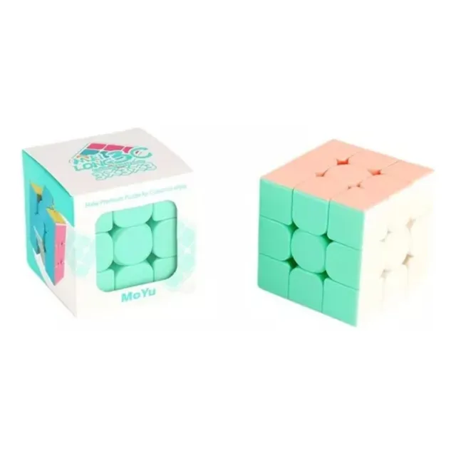 Cubo Rubik Moyu Macaron 3x3 Color Pastel Profesiona Estructura Colorido