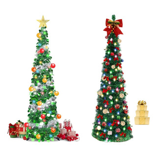 Árbol De Navidad Desplegable De 1.50 Metros Con 30 Luces Led Árbol De Navidad Desplegable De 1.50 Metros Con 30 Luces Led
