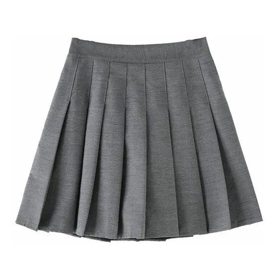 Falda Short Minifalda Plisada Cremallera Lateral Elegante