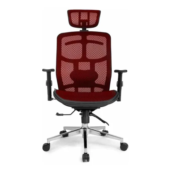 Cadeira de escritório DT3 Diana ergonômica vermelha com estofado de malha
