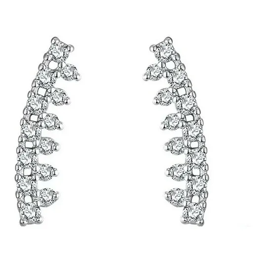 Aros Mini Trepador Joyas Plata Zircon Regalo Mujer Joyas 