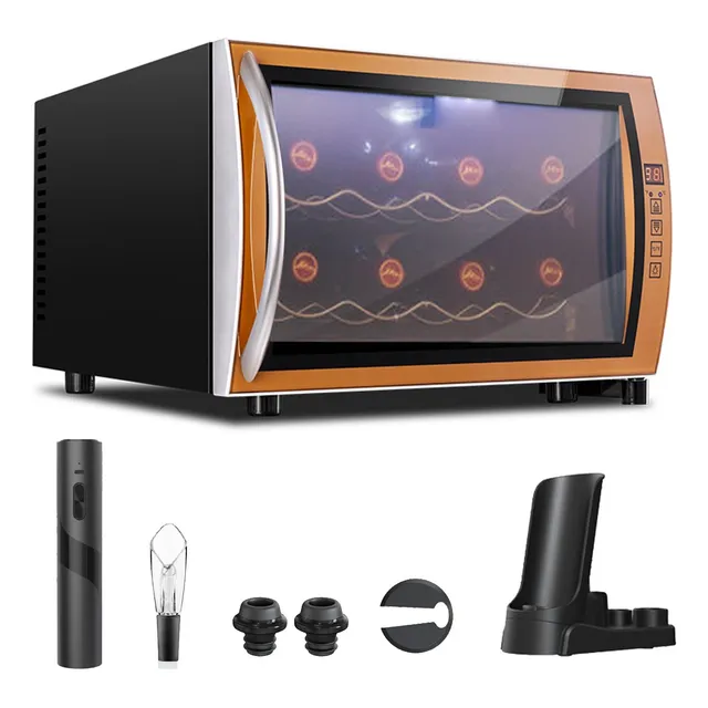 Cava De Vinos Para 8 Botellas Enfriador + Destapador, Negro