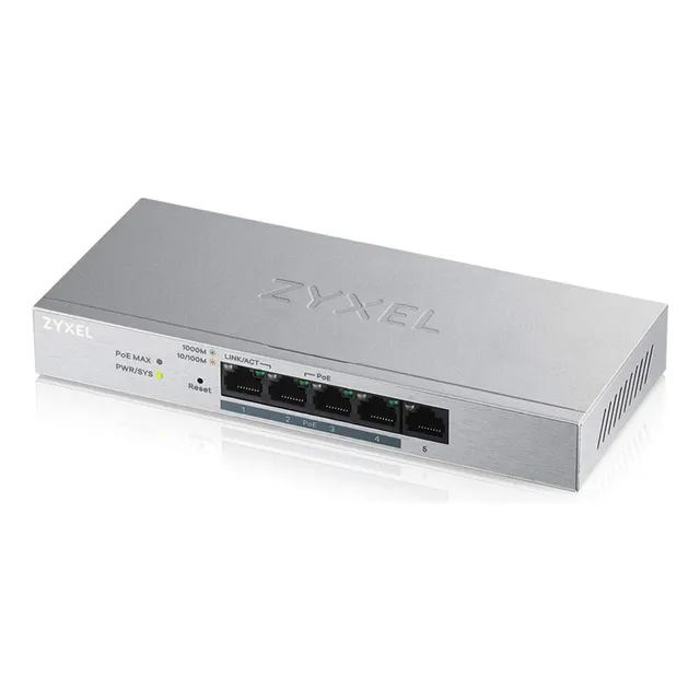 Switch Poe+ Administrado Web De 5 Puertos Gigabit Ethernet